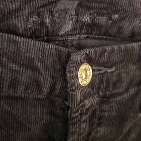 7 For All Mankind Brown Corduroy Skinny Jeans Size 28 Boho Festival Y2K Low Rise - Picture 5 of 8